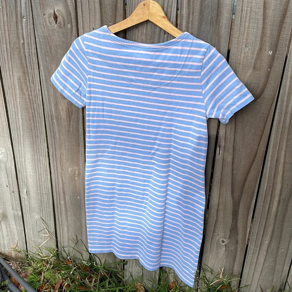 Joules short sleeve premium grade Cornflower Baby Blue and Pink dress Sz 8